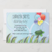 Turtle Birthday Einladung (Vorderseite)