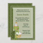 Turtle Birthday Einladung (Vorne/Hinten)