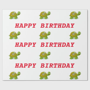 Turtle Birthday Geschenkpapier