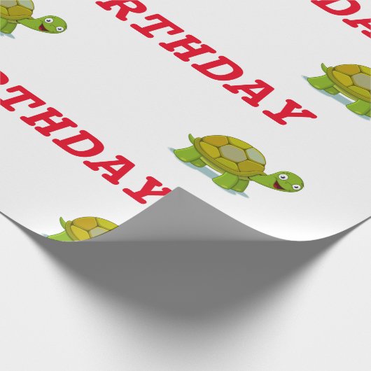 Turtle Birthday Geschenkpapier (Ecke)