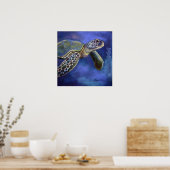 Turtle Blues Poster (Küche)