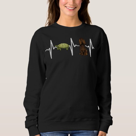 Turtle Boykin Spanel Heartbeat Dog Sweatshirt (Vorderseite)
