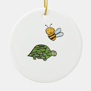 Turtle Bumblebee Keramik Ornament