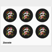 Turtle Candy Sweet Christmas Runder Aufkleber (Blatt)