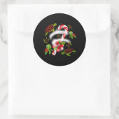 Turtle Candy Sweet Christmas Runder Aufkleber (Tasche)