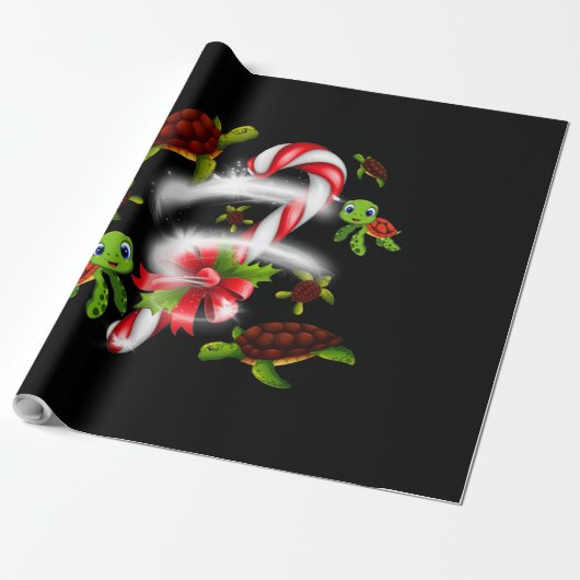 Turtle Candy Sweet Weihnachten Geschenkpapier (Ungerollt)