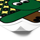 Turtle Cartoon Art Poster (Ecke)