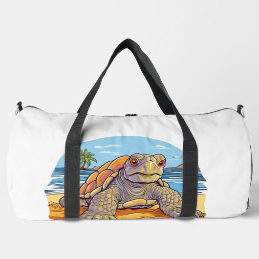 Turtle Cartoon Strand Duffle Bag (Vorderseite)