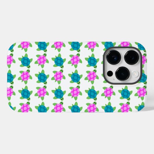Turtle Chillaxing Design - Apple iPhone 14 Pro Cas Case-Mate iPhone Hülle (Rückseite (Horizontal))