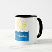 Turtle Chillaxing Design - Black 11 oz Combo Tasse (VorderseiteRechts)