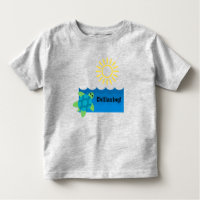 Turtle Chillaxing Design - Kleinkind Fine Jersey T
