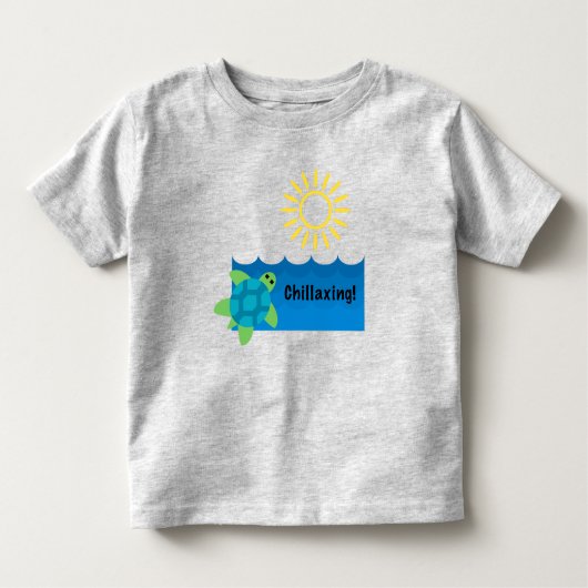 Turtle Chillaxing Design - Kleinkind Fine Jersey T Kleinkind T-shirt (Vorderseite)