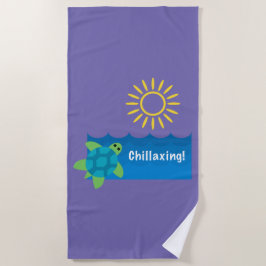 Turtle Chillaxing Design - Strandtuch