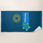 Turtle Chillaxing Design - Strandtuch (Vorderseite)