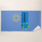Turtle Chillaxing Design - Strandtuch (Vorderseite)