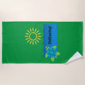 Turtle Chillaxing Design - Strandtuch (Vorderseite)