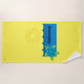 Turtle Chillaxing Design - Strandtuch (Vorderseite)