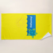 Turtle Chillaxing Design - Strandtuch (Vorderseite)