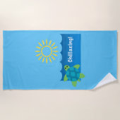 Turtle Chillaxing Design - Strandtuch (Vorderseite)