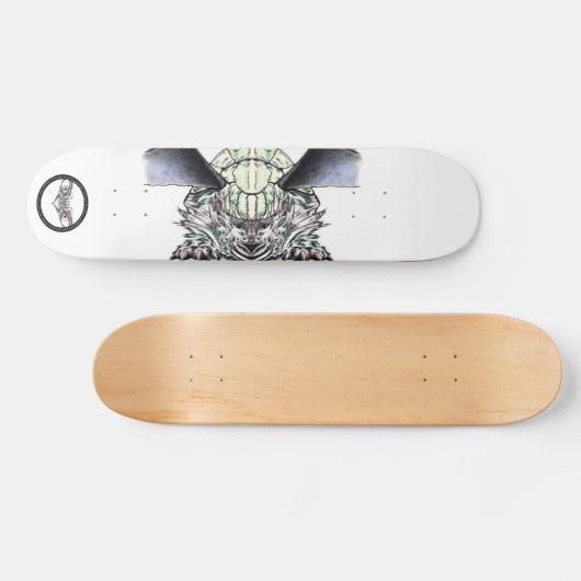 Turtle Chimera in Pastellfarben Skateboard (Horizontal)