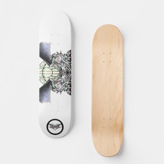 Turtle Chimera in Pastellfarben Skateboard (Vorderseite)