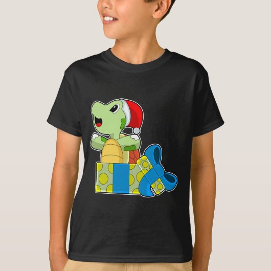 Turtle Christmas Packages T-Shirt (Vorderseite)