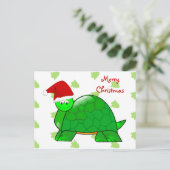 Turtle Christmas Postcard Feiertagspostkarte (Stehend Vorderseite)