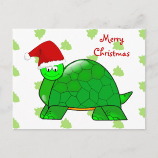 Turtle Christmas Postcard Feiertagspostkarte