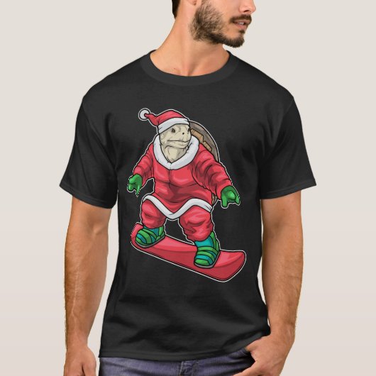 Turtle Christmas Skateboard T-Shirt (Vorderseite)