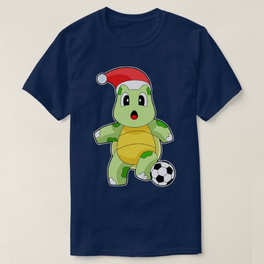 Turtle Christmas Soccer T-Shirt (Design vorne)