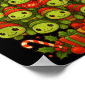 Turtle Christmas Tree Funny Turtle Xmas  Poster (Ecke)