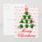 Turtle Christmas Tree Postkarte (Vorne/Hinten)