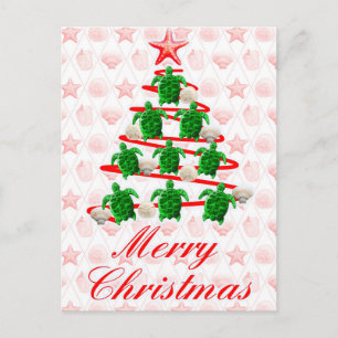 Turtle Christmas Tree Postkarte