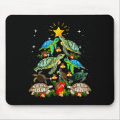 Turtle Christmas Tree Shirt Mousepad (Vorne)