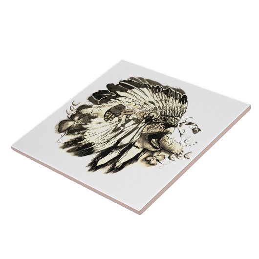 Turtle Clan – Native American Fine Art Fliese (Seite)