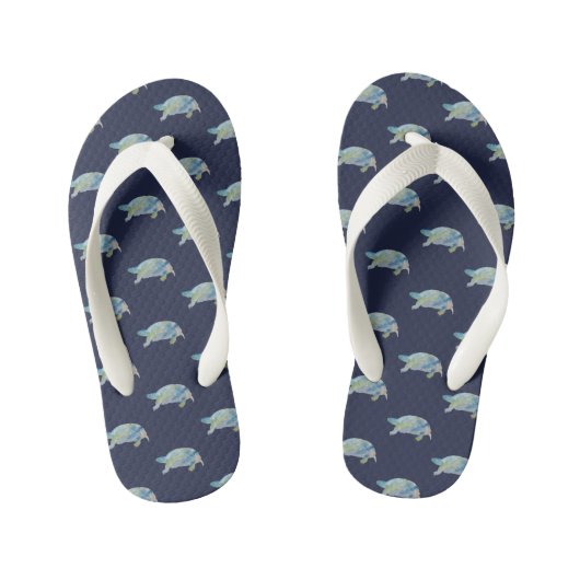 Turtle Coastal Style Flip Flops Kinderbadesandalen (Fußbett)