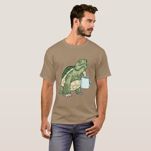 Turtle Coffee Cup T-Shirt (Vorne ganz)