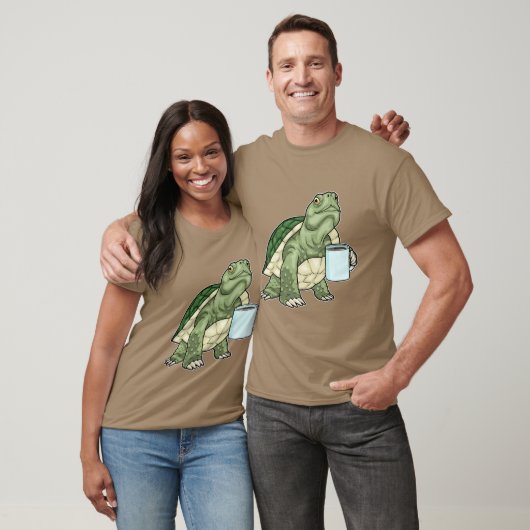 Turtle Coffee Cup T-Shirt (Unisex)