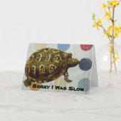 Turtle Collage Belated Birthday Karte (Gelbe Blume)