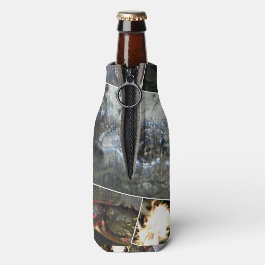Turtle Collage Flaschenkühler (Flasche Rückseite)