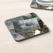 Turtle Collage Getränkeuntersetzer (Linke Seite)