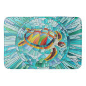 Turtle Colorful Mosaik Art Badematte (Vorderseite)