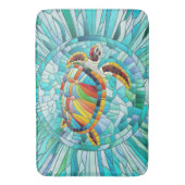 Turtle Colorful Mosaik Art Badematte (Vorderseite Vertikal)