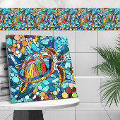 Turtle Colorful Mosaik Art Fliese
