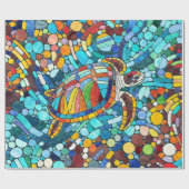 Turtle Colorful Mosaik Art Geschenkpapier (Flach)
