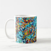 Turtle Colorful Mosaik Art Kaffeetasse (Links)