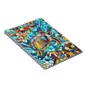 Turtle Colorful Mosaik Art Notizblock (Rechte Seite)