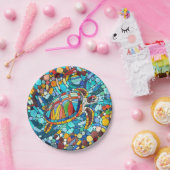 Turtle Colorful Mosaik Art Pappteller (Party)