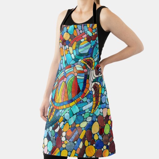 Turtle Colorful Mosaik Art Schürze (InSitu)