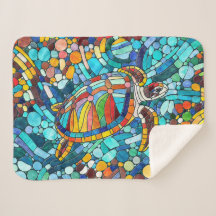 Turtle Colorful Mosaik Art
